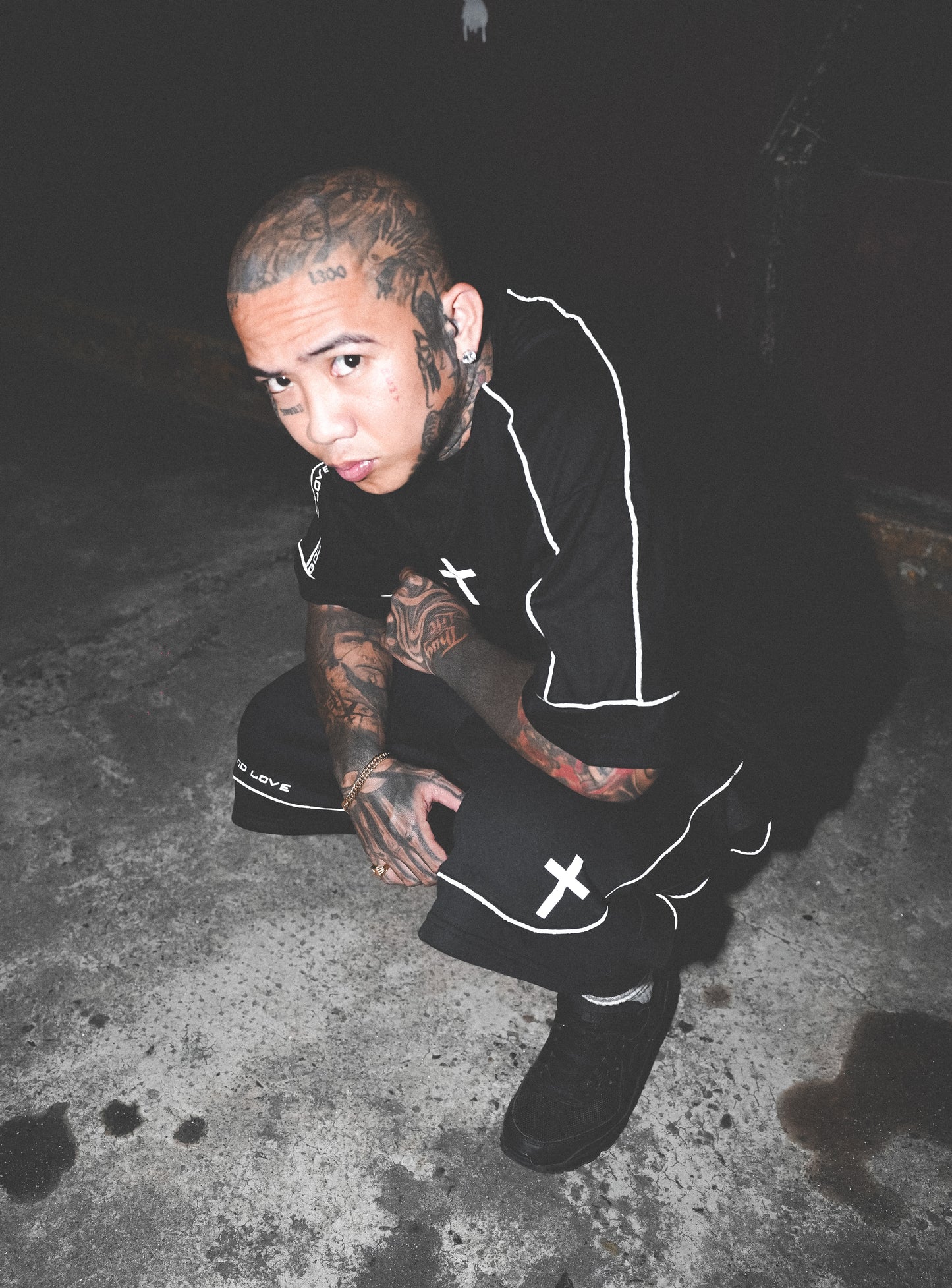 Cross Reflectorized Short Black