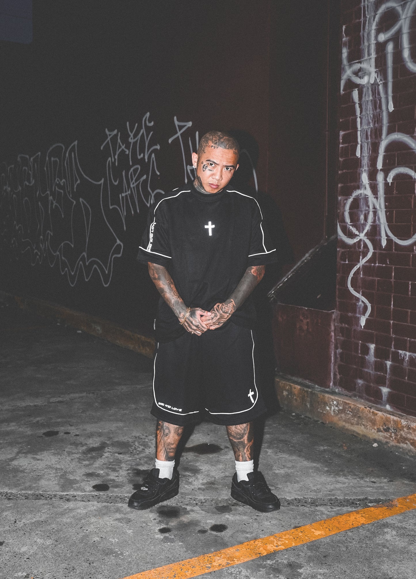 Cross Reflectorized Short Black