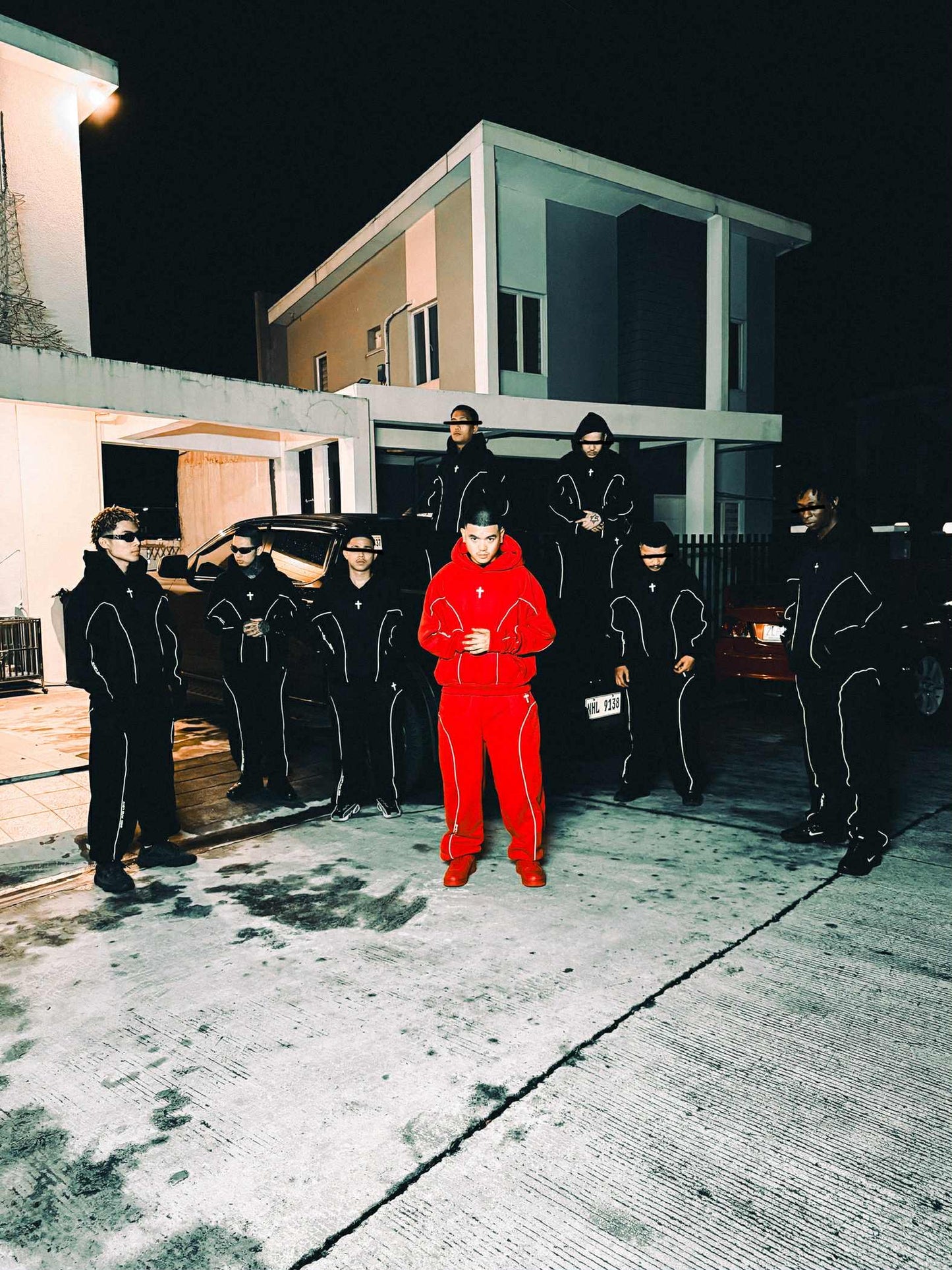 Reflectorized Cross Pants Black