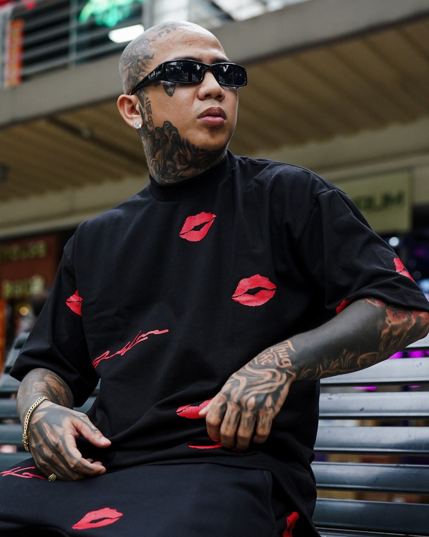 GL - LIPS SHIRT "BLACK"