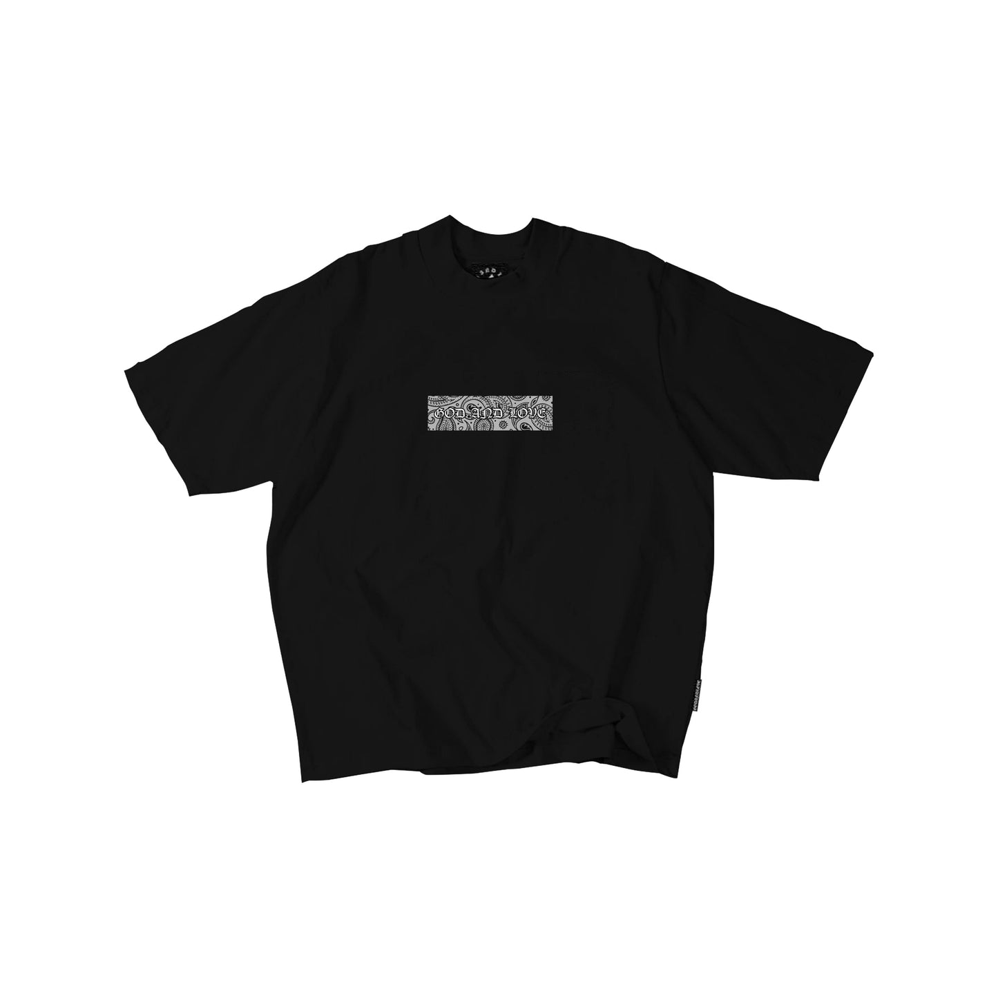 PAISLEY BLACK SHIRT "GRAY PRINT"