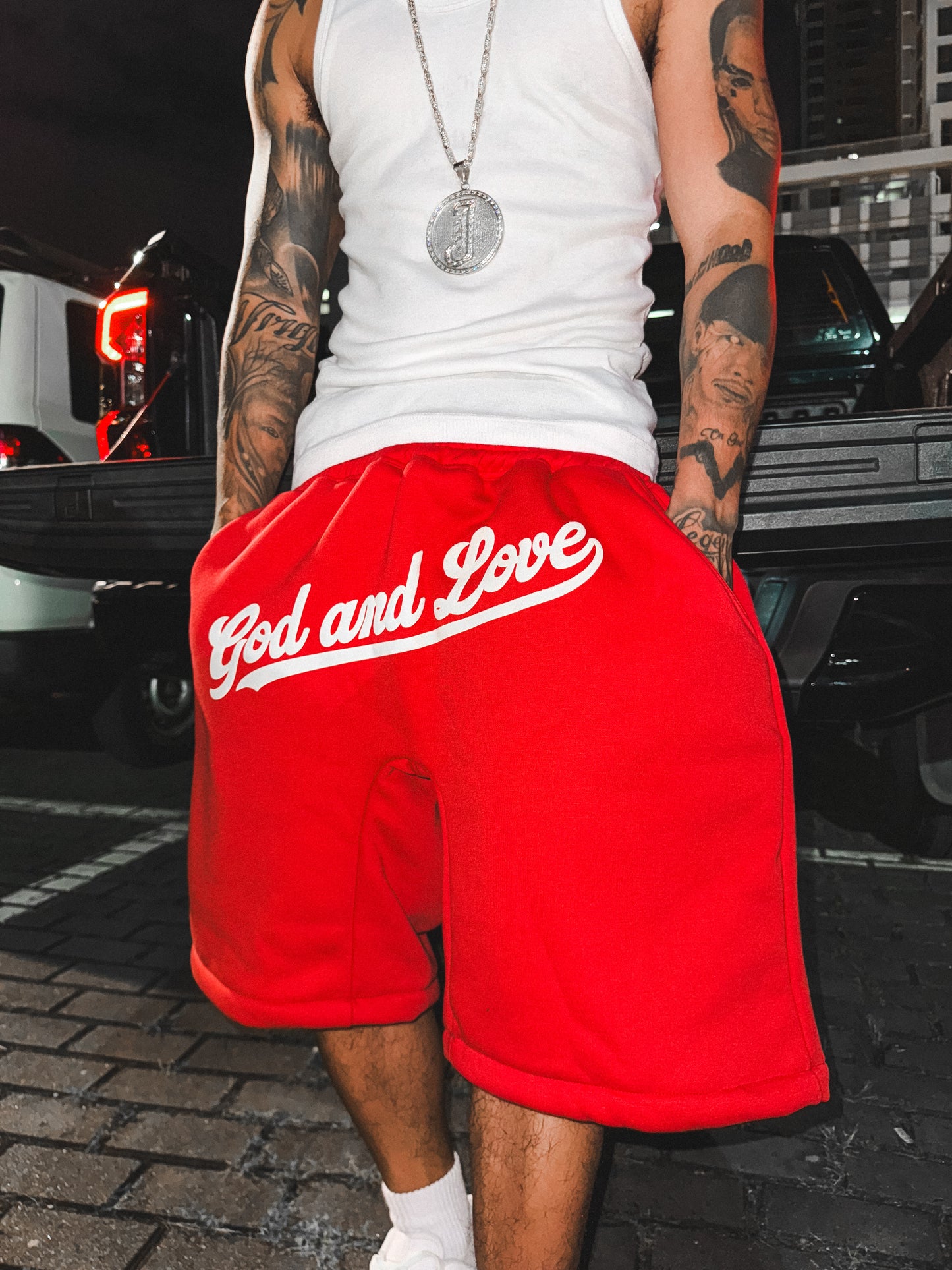 GL PUFF RED SHORTS