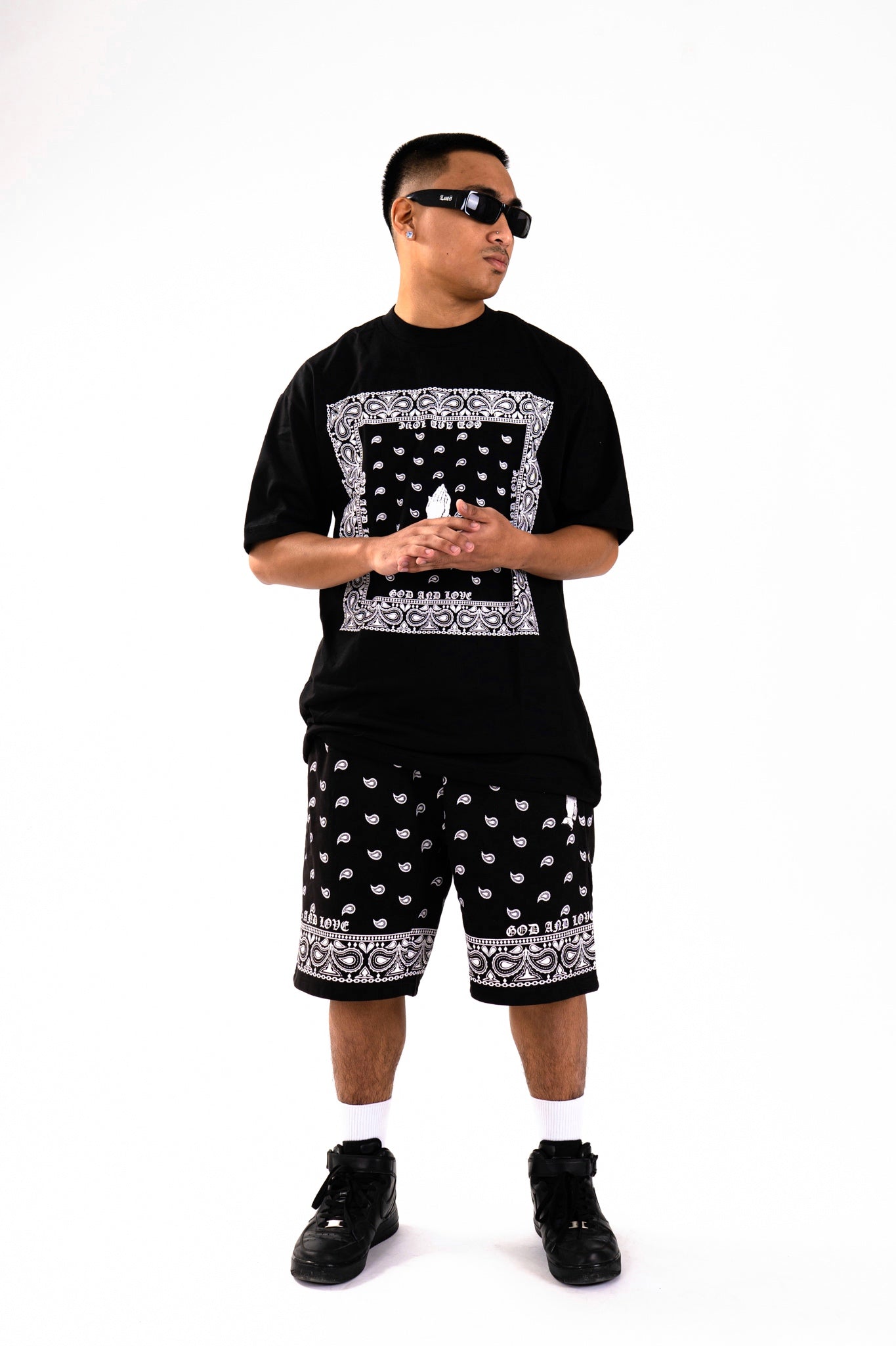 GL BANDANA SWEATSHORTS BLACK