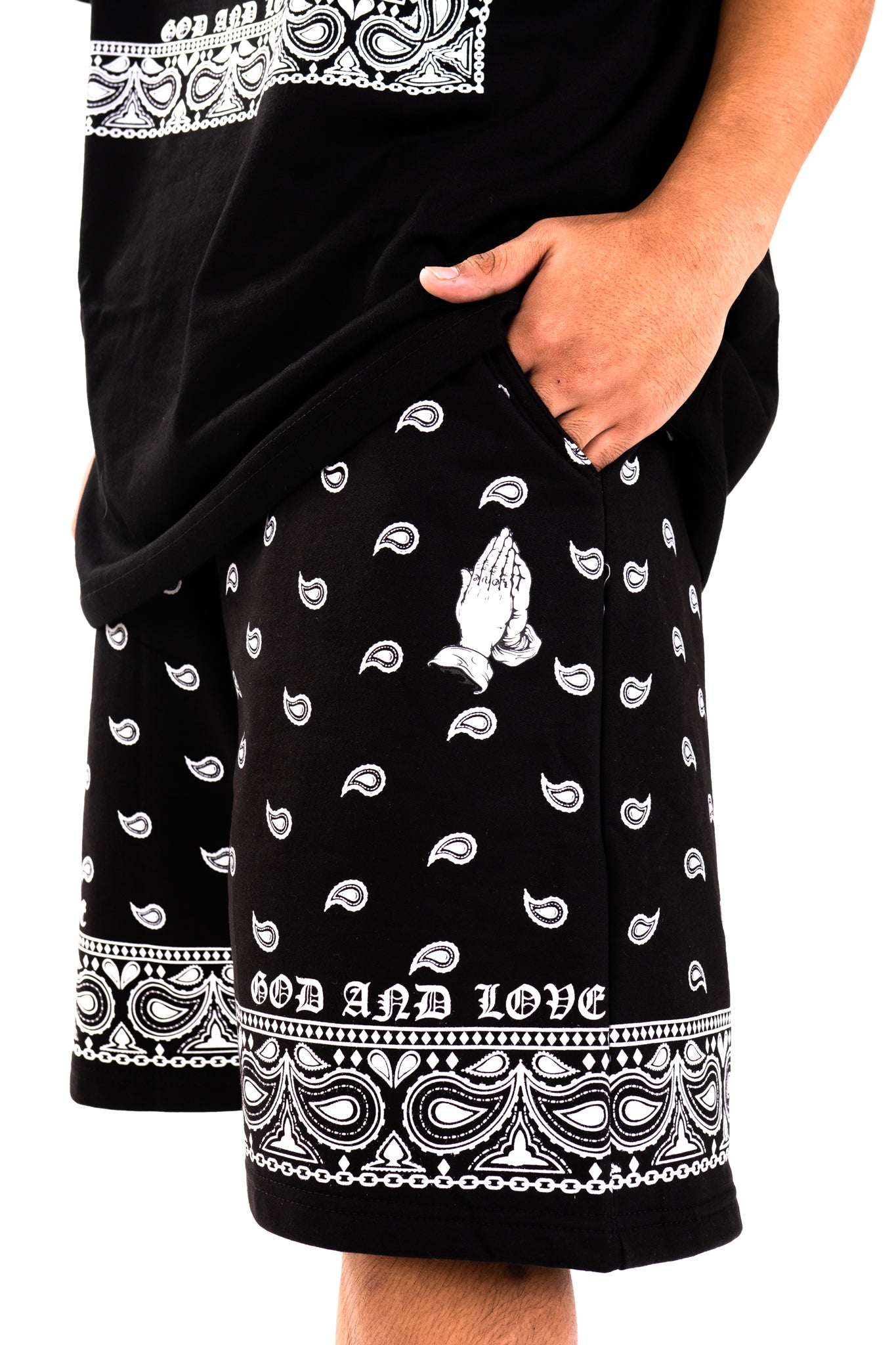 GL BANDANA SWEATSHORTS BLACK