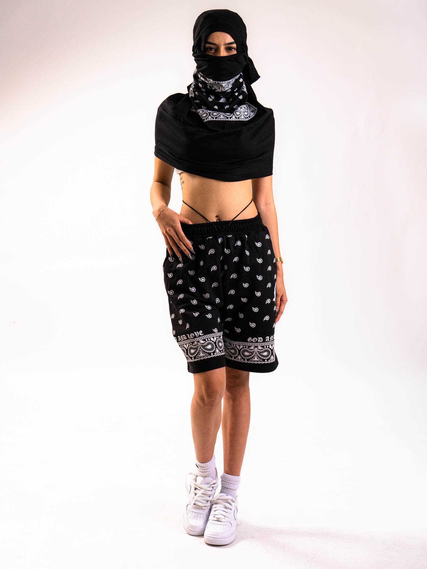 GL BANDANA SWEATSHORTS BLACK