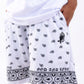 GL BANDANA SWEATSHORTS WHITE