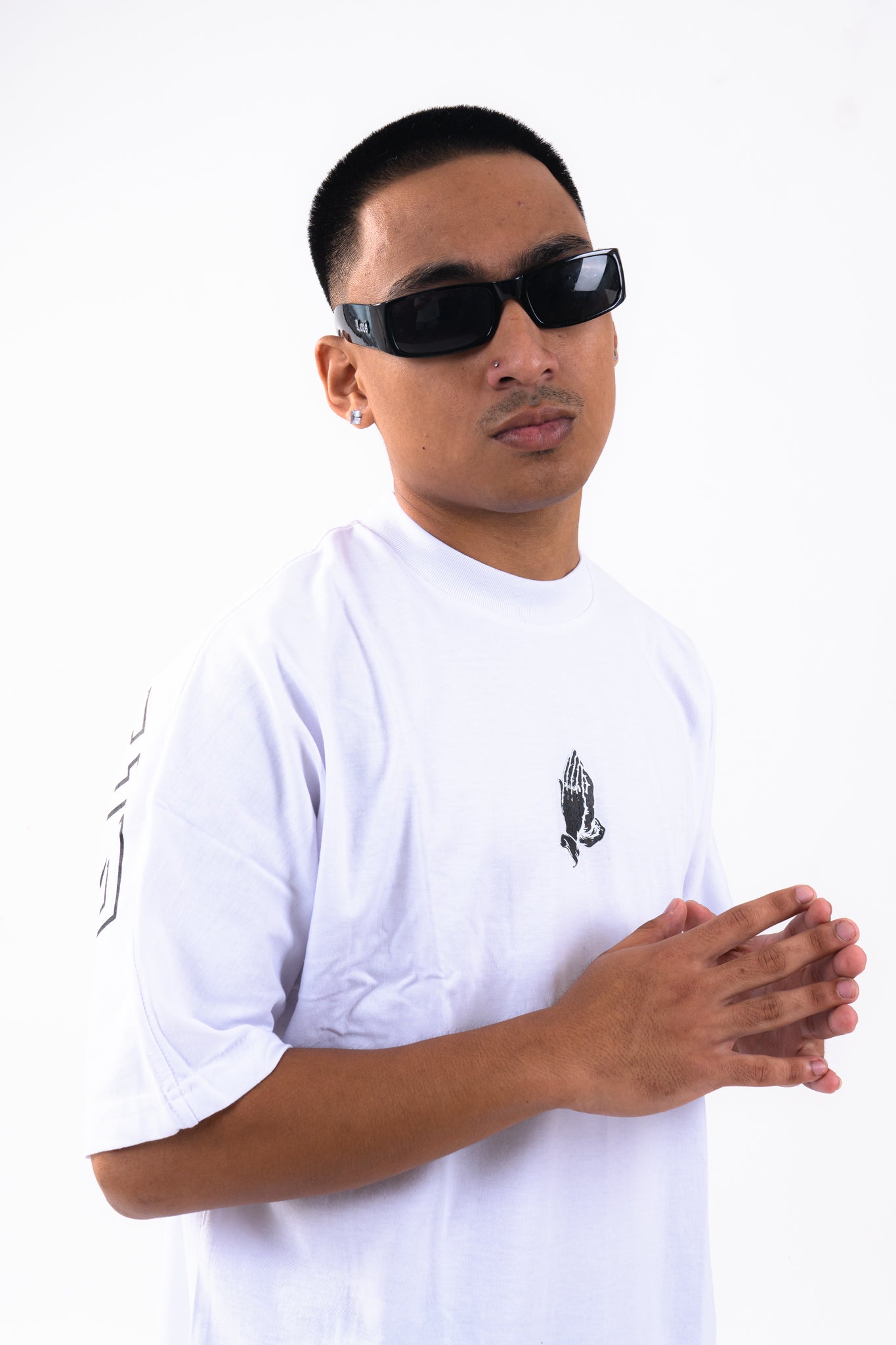 OG LOGO PRAYING HANDS T-SHIRT WHITE