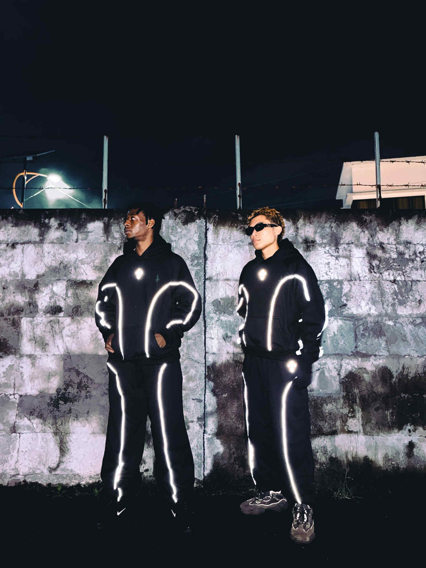 GL Reflectorized Cross Hoodie Black