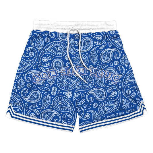 GL PAISLEY SHORTS BLUE