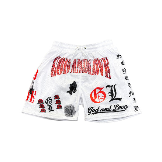 GL SPARRING SHORTS WHITE