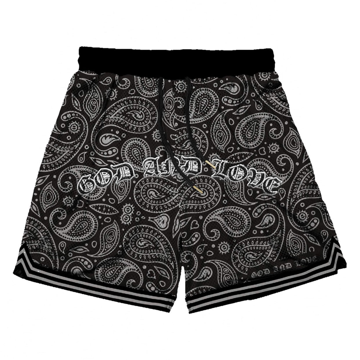 GL PAISLEY SHORTS BLACK