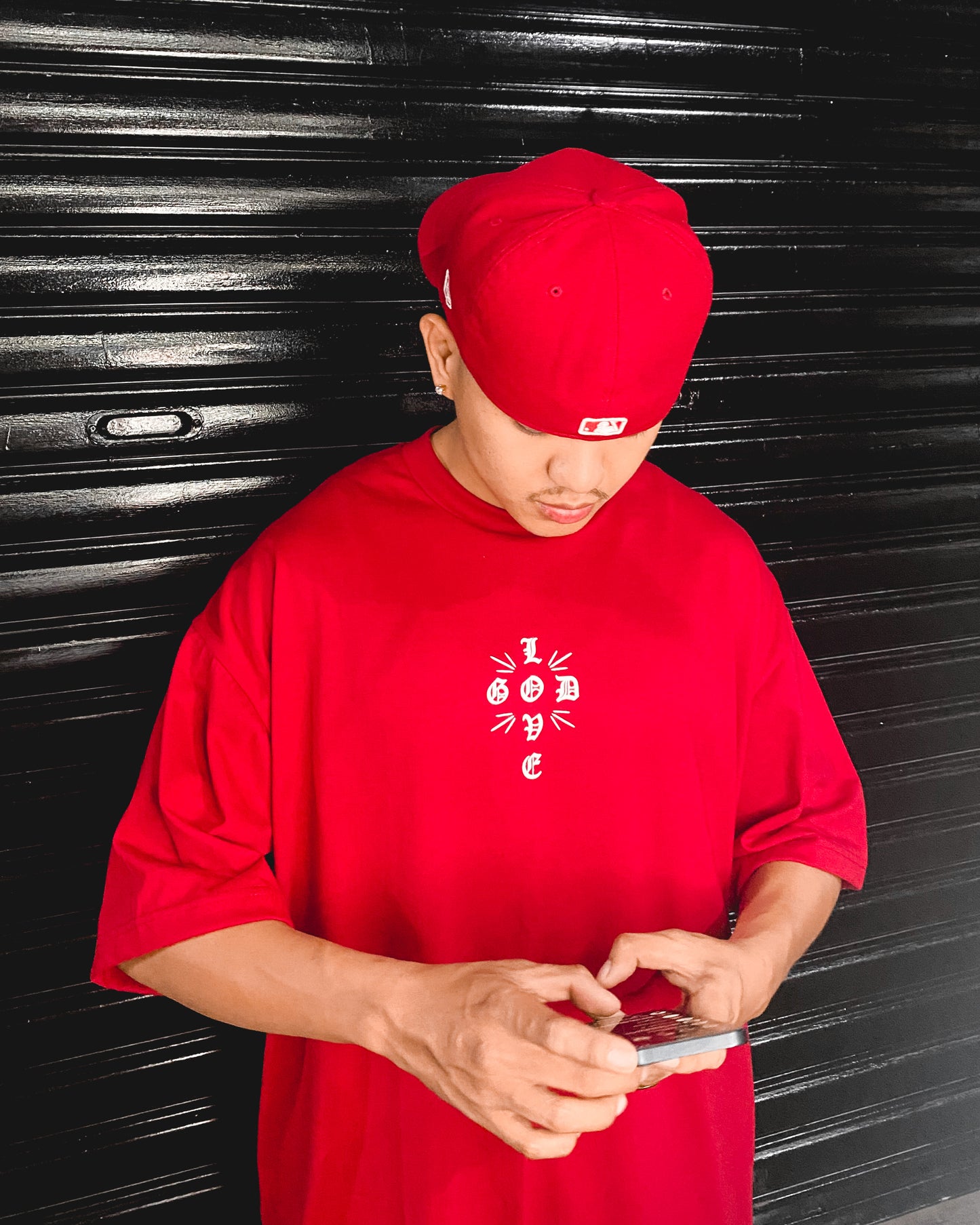 GL CROSS RED TEE