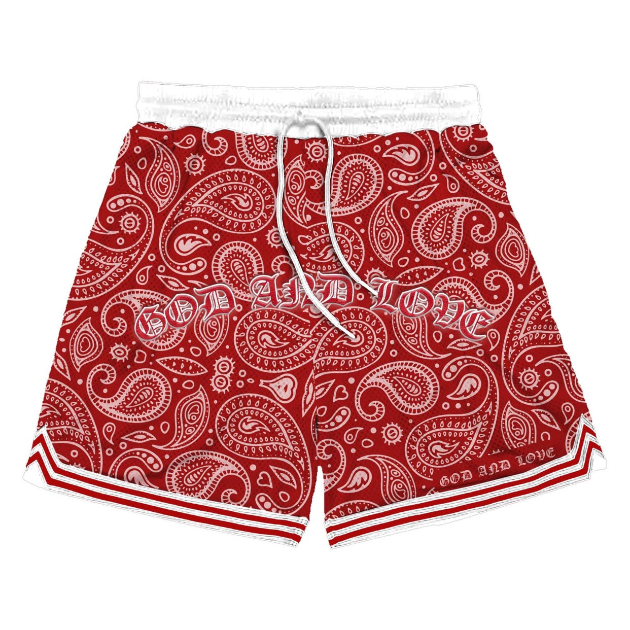 GL PAISLEY SHORTS RED