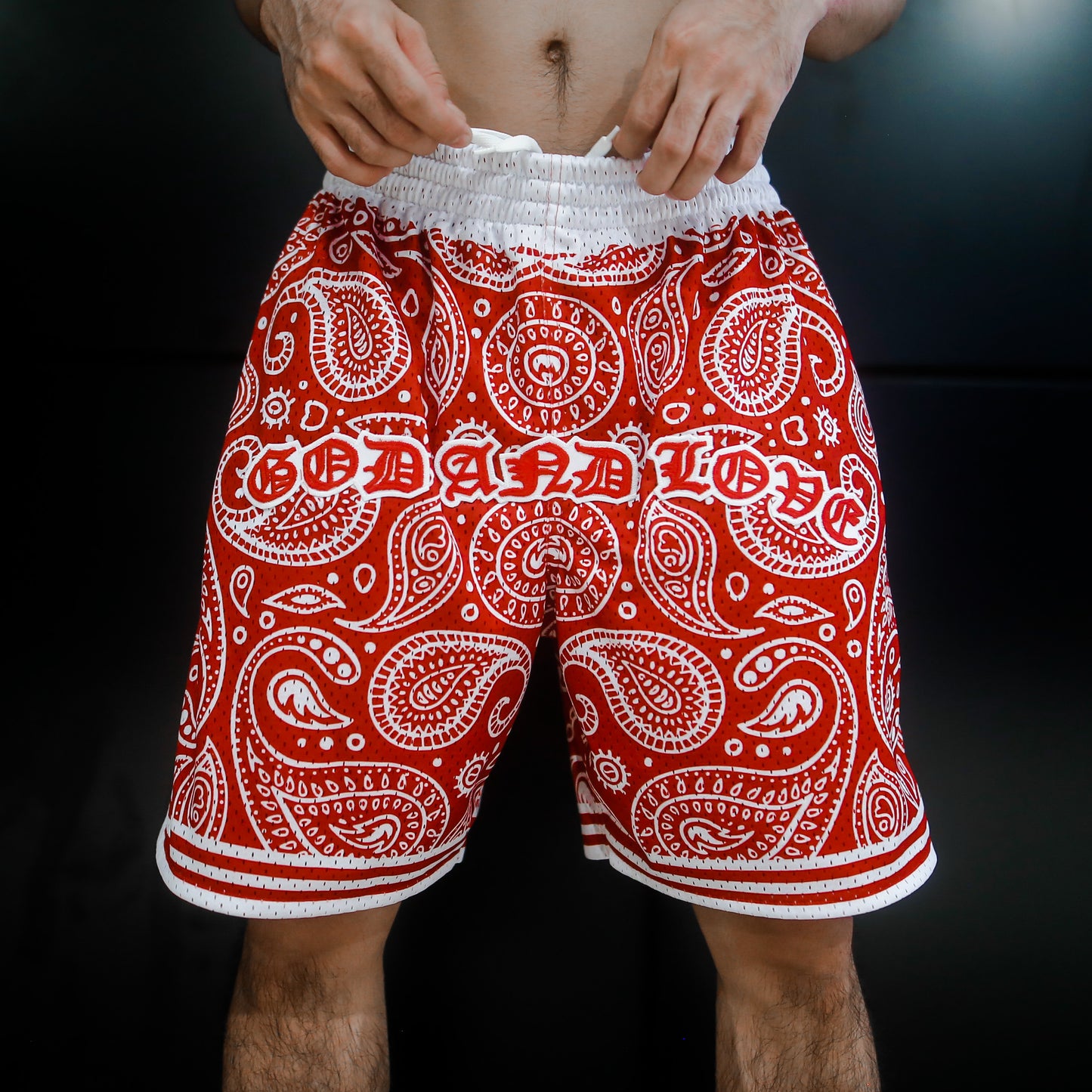 GL PAISLEY SHORTS RED